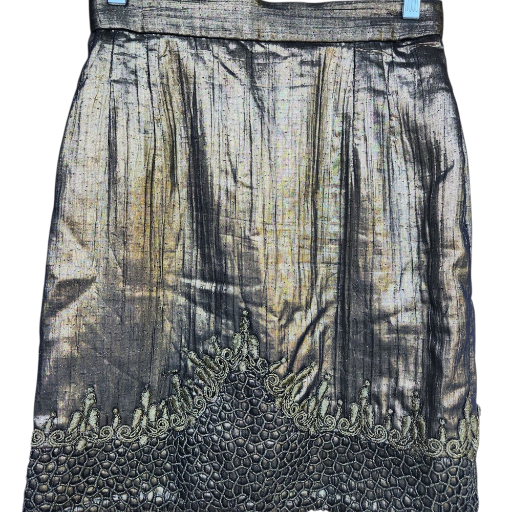 Patricia RHODES VINTAGE GOLD SKIRT 8